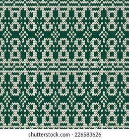 Christmas seamless knitted background. EPS 10 vector illustration.