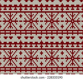 Christmas seamless knitted background. EPS 10 vector illustration.