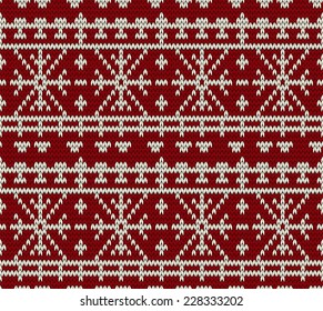 Christmas seamless knitted background. EPS 10 vector illustration.