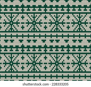 Christmas seamless knitted background. EPS 10 vector illustration.