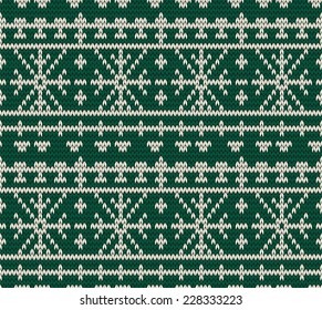 Christmas seamless knitted background. EPS 10 vector illustration.