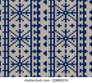 Christmas seamless knitted background. EPS 10 vector illustration.