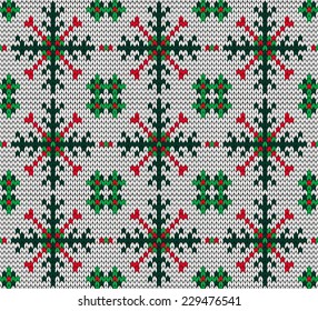 Christmas seamless knitted background. EPS 10 vector illustration.