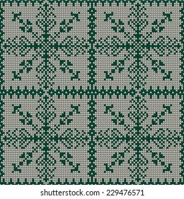 Christmas seamless knitted background. EPS 10 vector illustration.