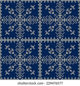 Christmas seamless knitted background. EPS 10 vector illustration.