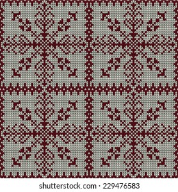Christmas seamless knitted background. EPS 10 vector illustration.