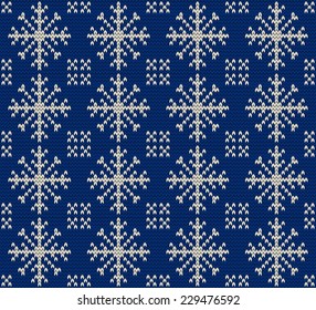 Christmas seamless knitted background. EPS 10 vector illustration.