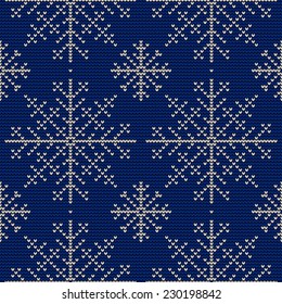 Christmas seamless knitted background. EPS 10 vector illustration.