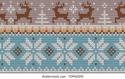 Christmas seamless knitted pattern
