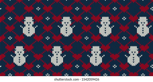 Christmas seamless knitted pattern background, Christmas and New Year greeting cards