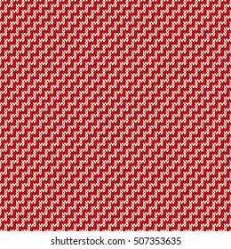 Christmas Seamless Knitting Background. Red Knitted Pattern