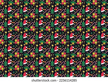 Navidad sin inconvenientes diseño de fondo de patrones más popular.