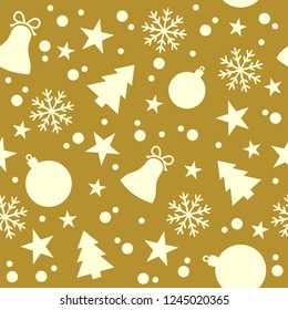 Christmas seamless patern - gold