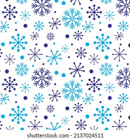 Christmas seamless patterb with snowflakes patterns