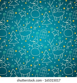 Christmas seamless pattern.