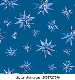 Navidad Patrón de Seamless. Forma geométrica abstracta, poliedro de pirámides. Ilustración del vector