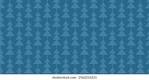 Christmas seamless pattern with abstract Christmas trees. Doodle style. Design for printing on fabric, wallpaper, wrapping paper, web banners. Vector
