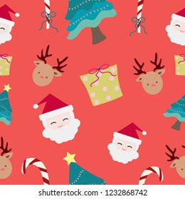 Christmas seamless pattern background