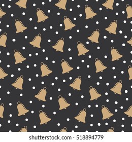 Christmas seamless pattern background with bells