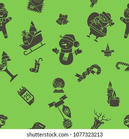 Christmas Seamless Pattern Background. Colorful. Simple and Minimalistic Style. Vector