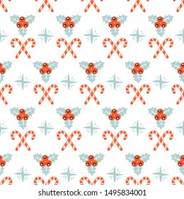 Christmas seamless pattern. Background for design and decoration textile, covers, package, wrapping paper.