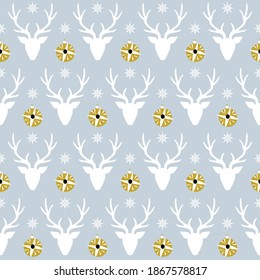 Christmas seamless pattern. Background for design and decoration textile, covers, package, wrapping paper