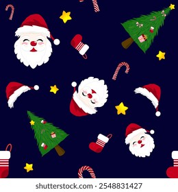 Christmas seamless pattern background, merry Christmas.