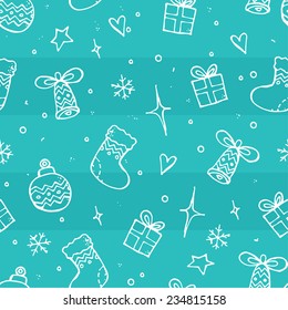Christmas seamless pattern background mint