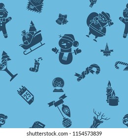 Christmas Seamless Pattern Background. Monochrome color. Simple and Minimalistic Style. Vector