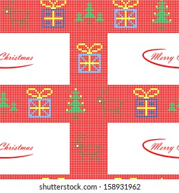 Christmas seamless pattern for background - vector illustration. You can use it to fill your own background.