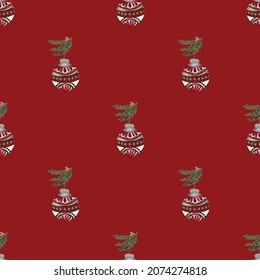 Christmas seamless pattern background. Vector illustration.