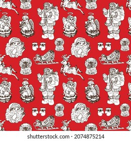 Christmas seamless pattern background. Vector illustration.