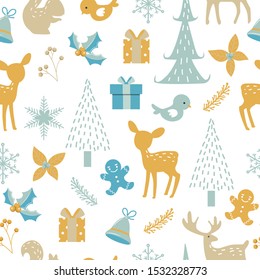 christmas seamless pattern for background, wallpaper and many more