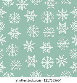 Christmas seamless pattern. Christmas background. Christmas wrapping paper. Flat design. Vector