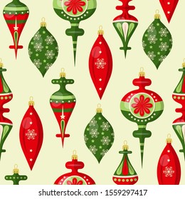 Christmas seamless pattern with balls