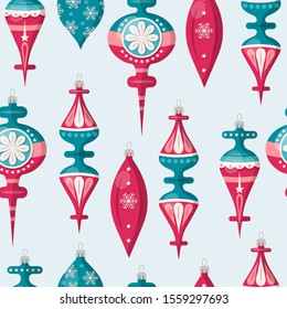 Christmas seamless pattern with balls