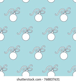 Christmas seamless pattern with balls.  Good for holiday decoration, background, textile, wrapping.