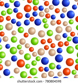 Christmas seamless pattern with balls. Vector illustration for New Year and other design