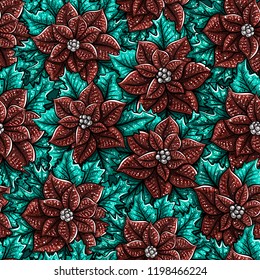 Christmas seamless pattern Beautiful cartoon illustration