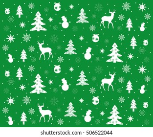 Christmas seamless pattern, beautiful illustrations for textiles