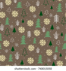 Christmas seamless pattern, beautiful illustrations for textiles