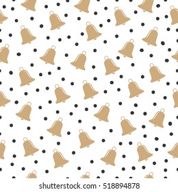 Christmas seamless pattern with bells