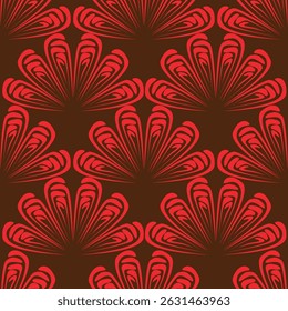 Christmas seamless pattern with berry and pine branch, winter design, hand drawn elements
