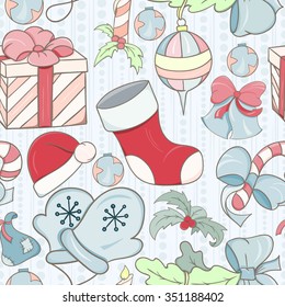 Christmas seamless pattern can be used for wallpaper, website background, textile printing