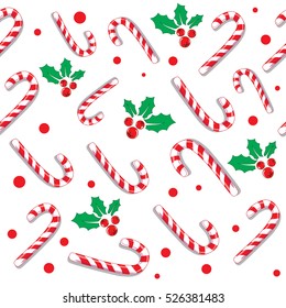 christmas seamless pattern with candy