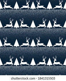 Christmas seamless pattern, card - Scandinavian sweater style. Design for textile, wallpaper, web, fabric, decor etc eps