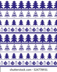 Christmas seamless pattern, card - Scandinavian sweater style.  Design for textile, wallpaper, web, fabric, decor etc.