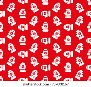 Christmas seamless pattern, card - Scandinavian sweater style. 