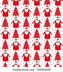 Christmas seamless pattern, card - Scandinavian sweater style. 