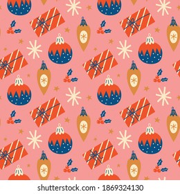 Christmas seamless pattern. Christms paper